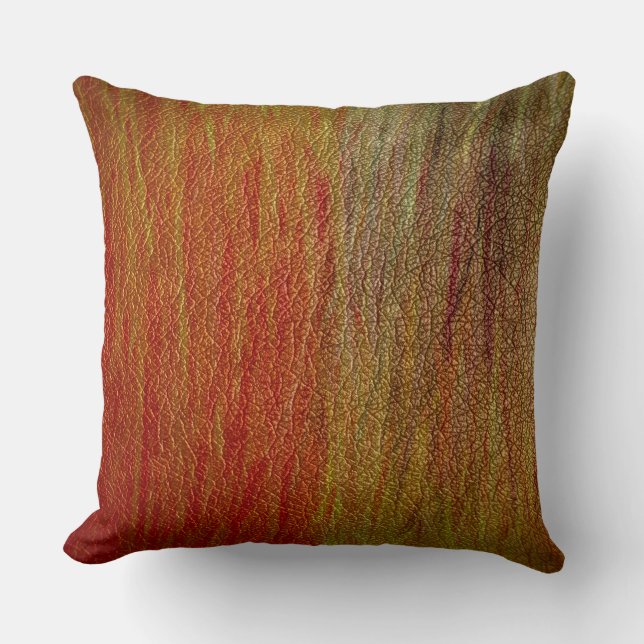 Cojín Decorativo Naranja Brown Leather #2 (Anverso)