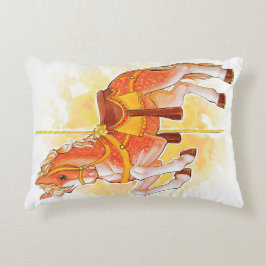 Cojín Decorativo Naranja Carousel Horse Pillow