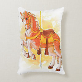 Cojín Decorativo Naranja Carousel Horse Pillow
