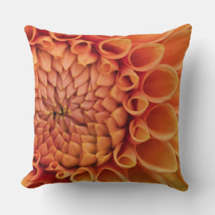 Cojín Decorativo Naranja central Dahlia Flower