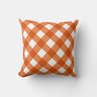 Cojín Decorativo Naranja Checkered