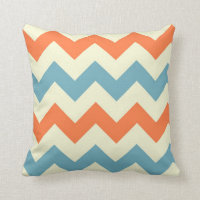 Naranja chevron azul zigzag stripes zig patrón zag