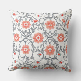 Cojín Decorativo Naranja Chinoiserie Floral