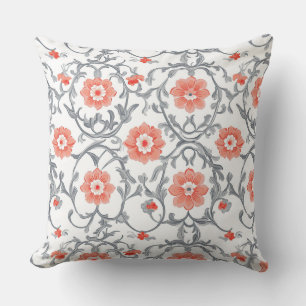 Cojín Decorativo Naranja Chinoiserie Floral