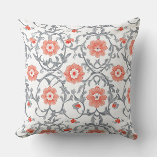 Cojín Decorativo Naranja Chinoiserie Floral