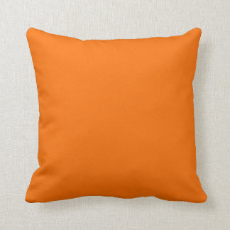 Cojín Decorativo Naranja cítrico de color sólido liso