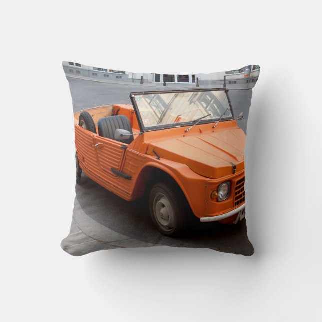 Cojín Decorativo Naranja Citroen Mehari (Anverso)