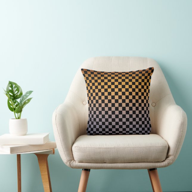 Cojín Decorativo Naranja controlado y atardecer morado (Silla)