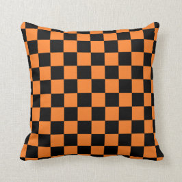 Cojín Decorativo Naranja controlado y negro