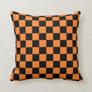 Cojín Decorativo Naranja controlado y negro