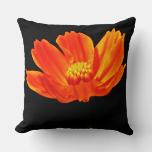 Cojín Decorativo Naranja Cosmos Flowers