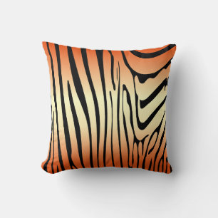 Cojín Decorativo Naranja de cebra de Zesty