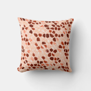 Cojín Decorativo Naranja de coral rosado marrón