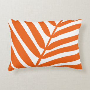 Cojín Decorativo Naranja de hoja de palma