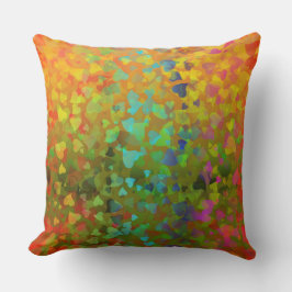 Cojín Decorativo Naranja de los corazones caídos