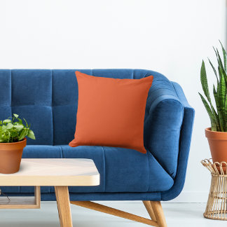 Cojín Decorativo Naranja de Mandarin de color básico