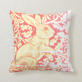 Cojín Decorativo Naranja de oro de aspecto antiguo Conejo Pillow Ru