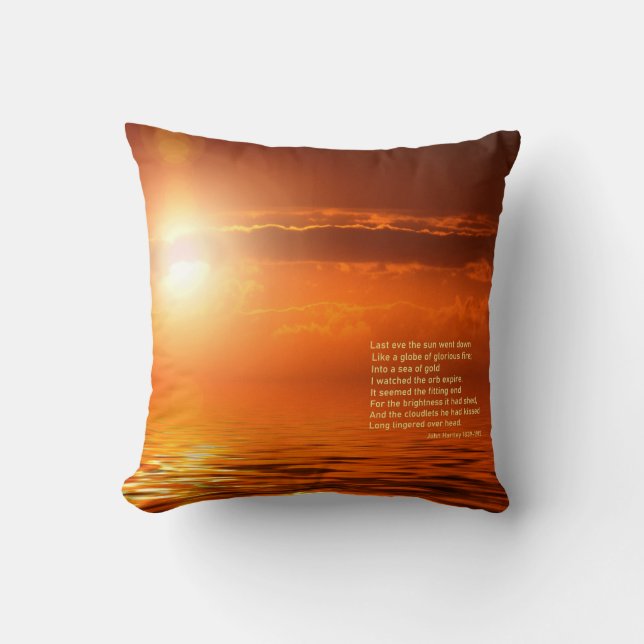 Cojín Decorativo Naranja del atardecer Golden Sky Sea of Gold Inspi (Anverso)