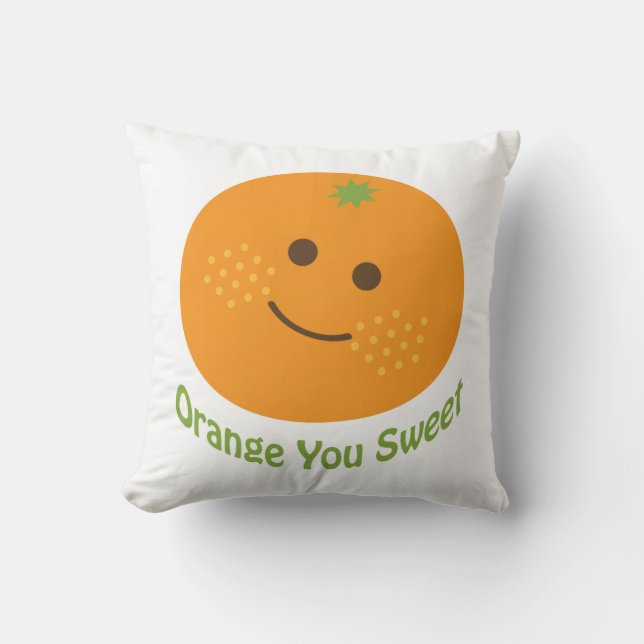 Cojín Decorativo Naranja Dulce (Anverso)