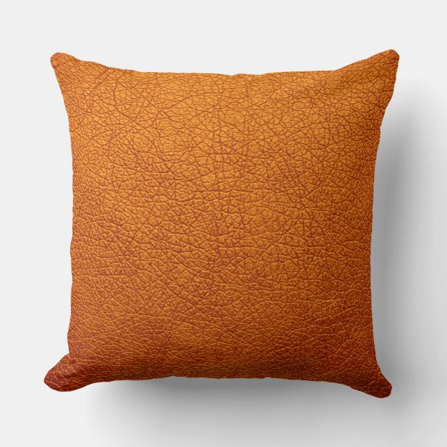 Cojín Decorativo Naranja Elegant Leather Look (Anverso)