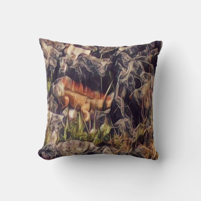 Cojín Decorativo Naranja Guana Art (Anverso)