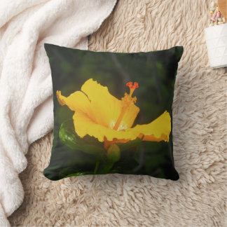 Cojín Decorativo Naranja Hibiscus Flower