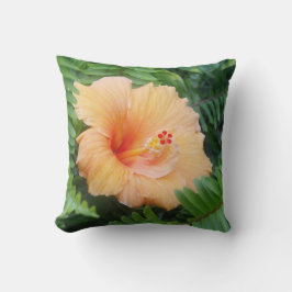 Cojín Decorativo Naranja Hibiscus Flower with Fermes