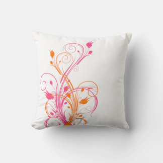Cojín Decorativo Naranja Jumbo, Vinos Florales Blancas De Color Ros
