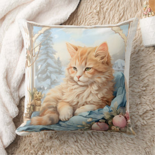 Cojín Decorativo Naranja Kitten Blue Clothing