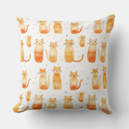 Cojín Decorativo Naranja Kitty Cats