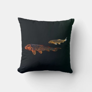 Cojín Decorativo Naranja Koi y Gold Koi