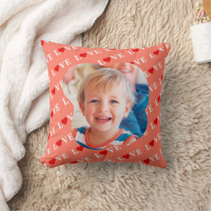 Cojín Decorativo Naranja LOVE Heart