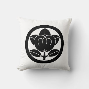 Cojín Decorativo Naranja mandarín en un círculo