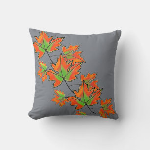 Cojín Decorativo Naranja Maple Leaf