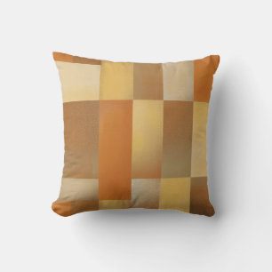 Cojín Decorativo Naranja marrón de oro moderno de mediados de siglo