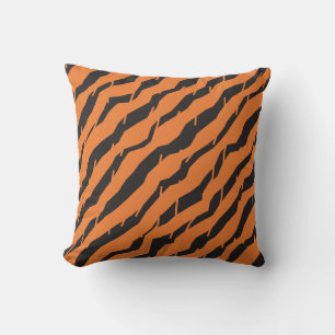 Cojín Decorativo Naranja Moderna y Abstracto Geométrico de Raya de 