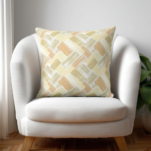 Cojín Decorativo Naranja Moderna y Amarillo Abstracto