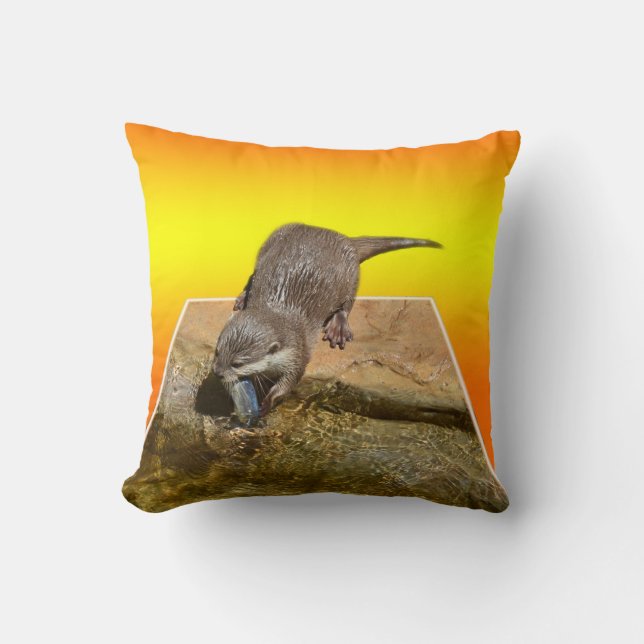 Cojín Decorativo Naranja, Otter, Lounge Cushion (Anverso)