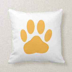Cojín Decorativo Naranja Pawprint