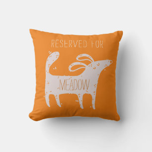 Cojín Decorativo Naranja personalizado de perros callejeros