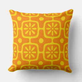Cojín Decorativo naranja retro moderno