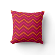 Naranja Rojo Retro Patrón Zag Chevron Rosa Calient