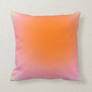 Cojín Decorativo Naranja rosa verde limón gradiente colorido