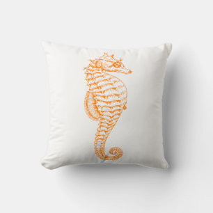 Cojín Decorativo Naranja Seahorse Pillow