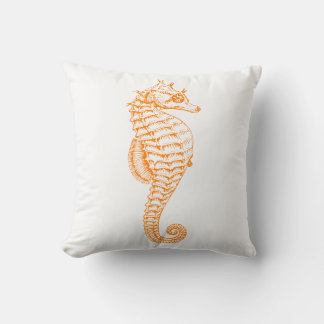 Cojín Decorativo Naranja Seahorse Pillow