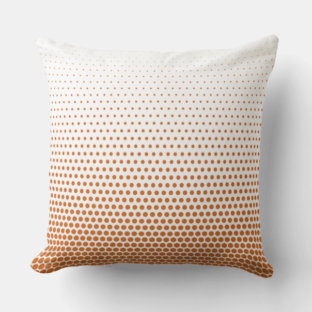 Cojín Decorativo Naranja Techno Dots Modern White (Anverso)