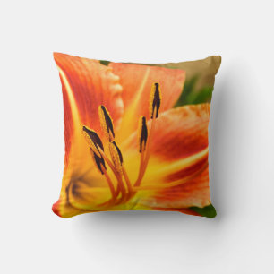 Cojín Decorativo Naranja Tiger Lily Throw Cushion