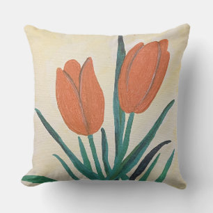 Cojín Decorativo Naranja Tulips