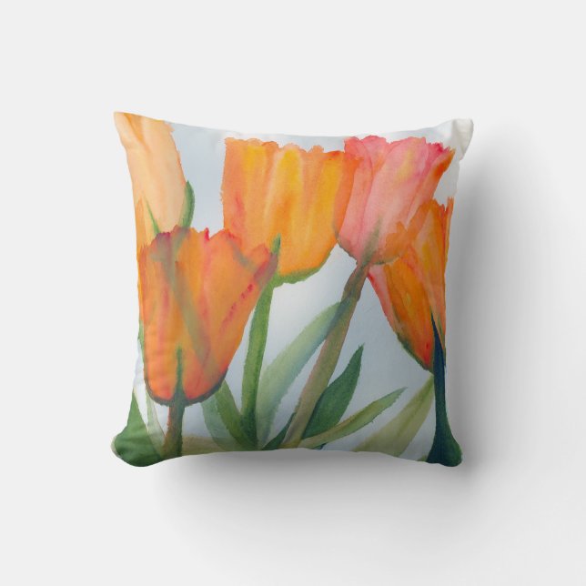 Cojín Decorativo Naranja Tulips Pillow (Anverso)