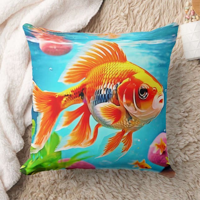 Cojín Decorativo Naranja White Goldfish (Manta)